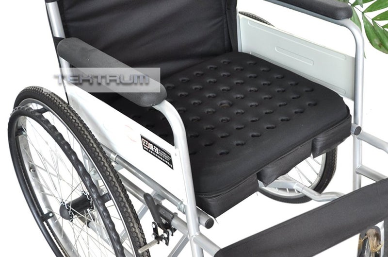 Tektrum Thick Orthopedic Cool Gel Seat Cushion with Cooling Vents for Wheelchair, Office, Home, Carâ€“Support for Low Back, Tailbone, Hip, Prevents Sweaty Bottom, Promotes Healthy Posture (GS1201-BLK) - Image 3